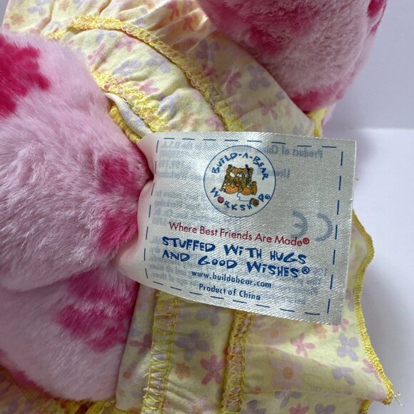Build-A-Bear Workshops Teddy Bear Pink Snowflakes Plush Animal 17"Coquette Dress - Picture 4 of 12